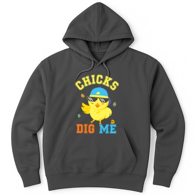 Chicks Dig Me Happy Easter Egg Hunt Funny Hoodie