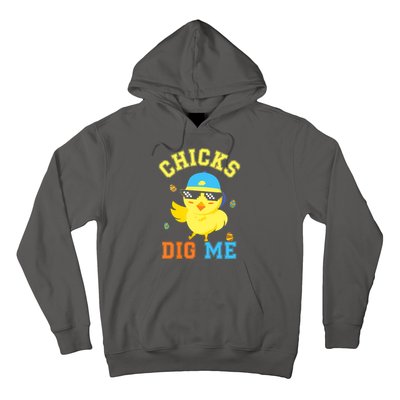 Chicks Dig Me Happy Easter Egg Hunt Funny Hoodie