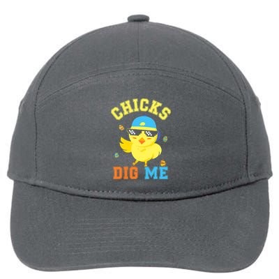 Chicks Dig Me Happy Easter Egg Hunt Funny 7-Panel Snapback Hat