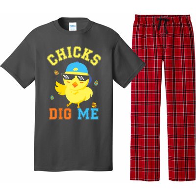 Chicks Dig Me Happy Easter Egg Hunt Funny Pajama Set