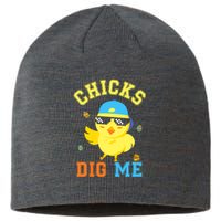 Chicks Dig Me Happy Easter Egg Hunt Funny Sustainable Beanie