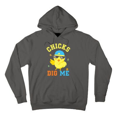 Chicks Dig Me Happy Easter Egg Hunt Funny Tall Hoodie