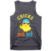 Chicks Dig Me Happy Easter Egg Hunt Funny Tank Top