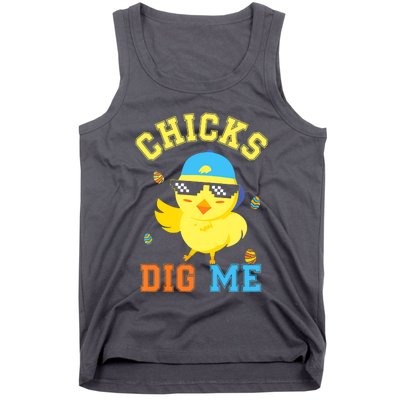 Chicks Dig Me Happy Easter Egg Hunt Funny Tank Top