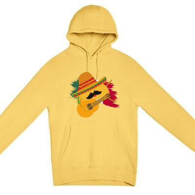 Cinco De Mayo Taco Fiesta Mexico Flag Premium Pullover Hoodie