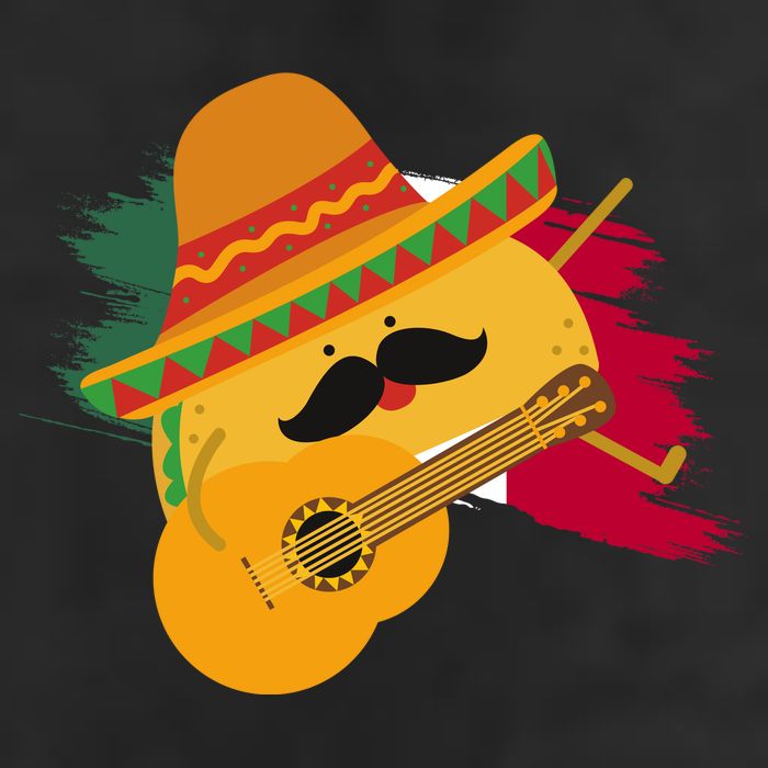 Cinco De Mayo Taco Fiesta Mexico Flag 7 Panel Mesh Trucker Snapback Hat