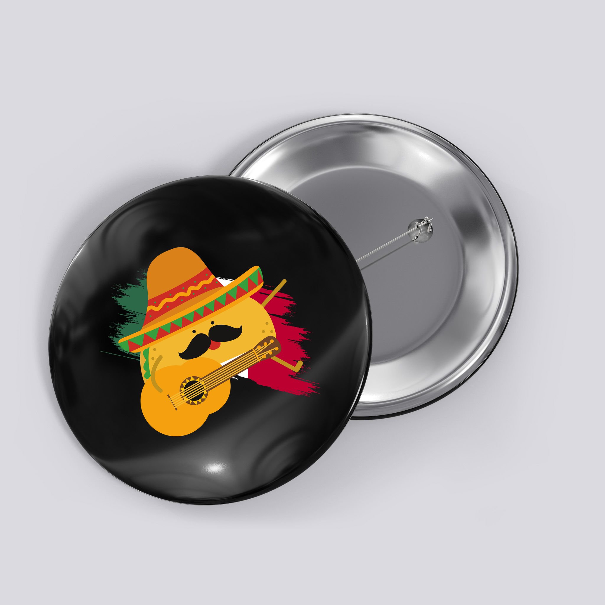 Cinco De Mayo Taco Fiesta Mexico Flag Button