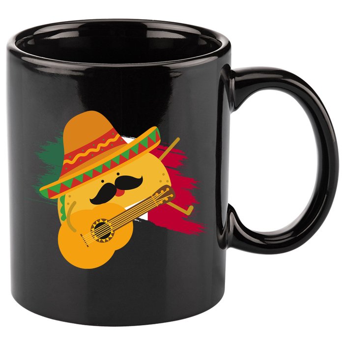 Cinco De Mayo Taco Fiesta Mexico Flag 11oz C Handle Ceramic Mug