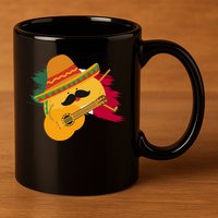 Cinco De Mayo Taco Fiesta Mexico Flag 11oz C Handle Ceramic Mug