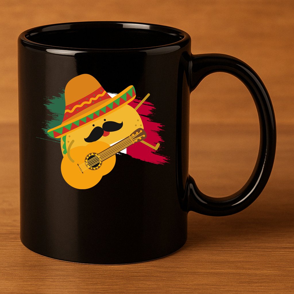 Cinco De Mayo Taco Fiesta Mexico Flag 11oz C Handle Ceramic Mug
