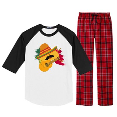 Cinco De Mayo Taco Fiesta Mexico Flag Raglan Sleeve Pajama Set