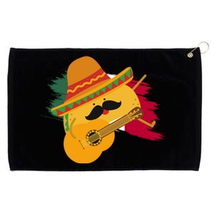 Cinco De Mayo Taco Fiesta Mexico Flag Grommeted Golf Towel