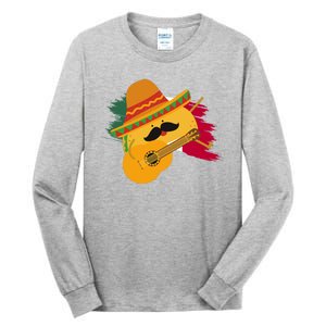 Cinco De Mayo Taco Fiesta Mexico Flag Tall Long Sleeve T-Shirt