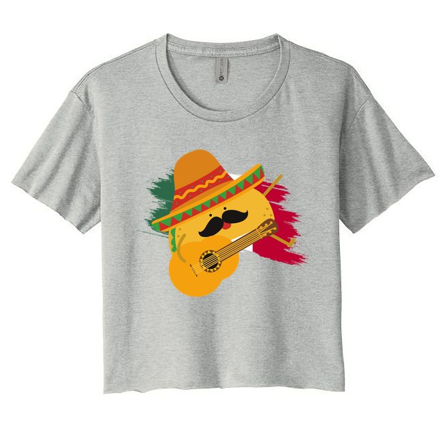 Cinco De Mayo Taco Fiesta Mexico Flag Crop Top