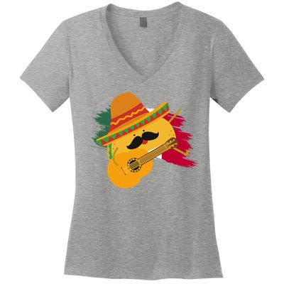 Cinco De Mayo Taco Fiesta Mexico Flag Women's V-Neck T-Shirt