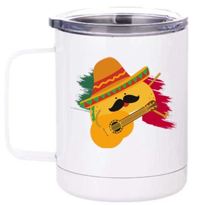 Cinco De Mayo Taco Fiesta Mexico Flag 12 oz Stainless Steel Tumbler Cup