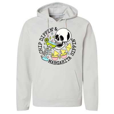 Chip Dippin Margarita Sippin Performance Fleece Hoodie