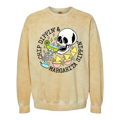 Chip Dippin Margarita Sippin Colorblast Crewneck Sweatshirt