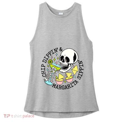 Chip Dippin Margarita Sippin Ladies PosiCharge Tri-Blend Wicking Tank