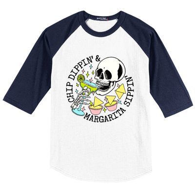 Chip Dippin Margarita Sippin Baseball Sleeve Shirt