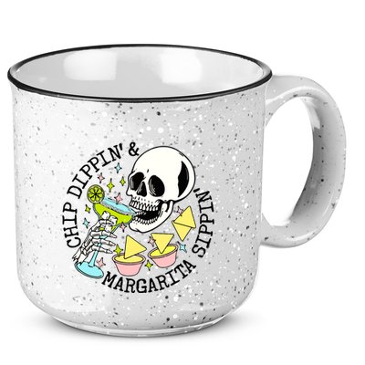 Chip Dippin Margarita Sippin 15oz Campfire Ceramic Mug