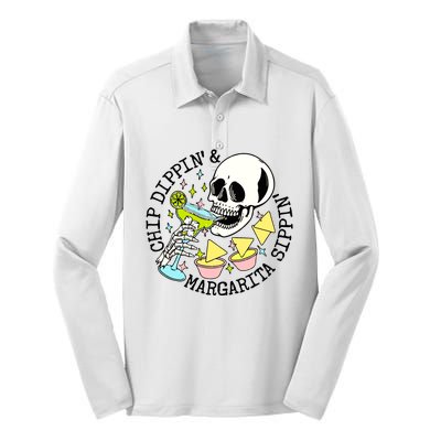 Chip Dippin Margarita Sippin Silk Touch Performance Long Sleeve Polo