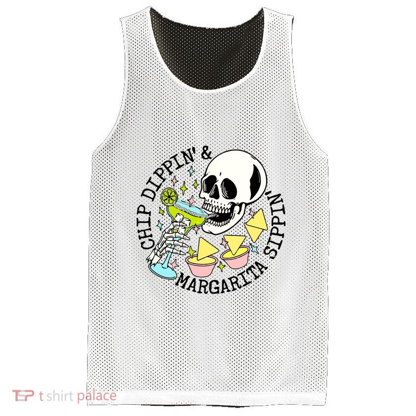 Chip Dippin Margarita Sippin Mesh Reversible Basketball Jersey Tank