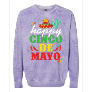 Cinco De Mayo Mexican Fiesta 5 De Mayo Colorblast Crewneck Sweatshirt