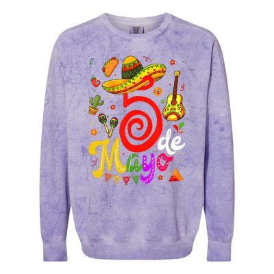 Cinco De Mayo Fiesta Surprise Camisa 5 De Mayo Viva Mexico Colorblast Crewneck Sweatshirt