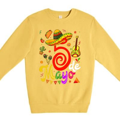 Cinco De Mayo Fiesta Surprise Camisa 5 De Mayo Viva Mexico Premium Crewneck Sweatshirt