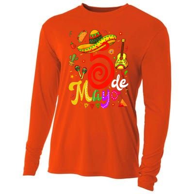 Cinco De Mayo Fiesta Surprise Camisa 5 De Mayo Viva Mexico Cooling Performance Long Sleeve Crew