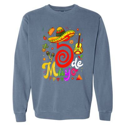 Cinco De Mayo Fiesta Surprise Camisa 5 De Mayo Viva Mexico Garment-Dyed Sweatshirt