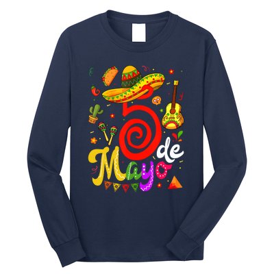 Cinco De Mayo Fiesta Surprise Camisa 5 De Mayo Viva Mexico Long Sleeve Shirt