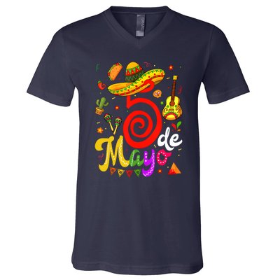 Cinco De Mayo Fiesta Surprise Camisa 5 De Mayo Viva Mexico V-Neck T-Shirt