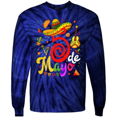 Cinco De Mayo Fiesta Surprise Camisa 5 De Mayo Viva Mexico Tie-Dye Long Sleeve Shirt