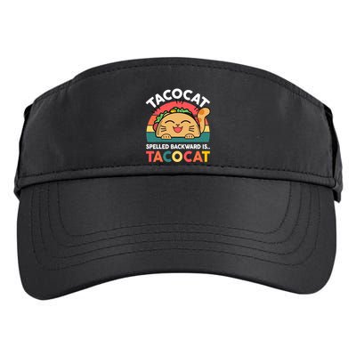 Cinco De Mayo Taco Cat Spelled Backwards Tacocat Adult Drive Performance Visor