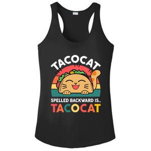 Cinco De Mayo Taco Cat Spelled Backwards Tacocat Ladies PosiCharge Competitor Racerback Tank