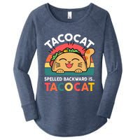 Cinco De Mayo Taco Cat Spelled Backwards Tacocat Women's Perfect Tri Tunic Long Sleeve Shirt