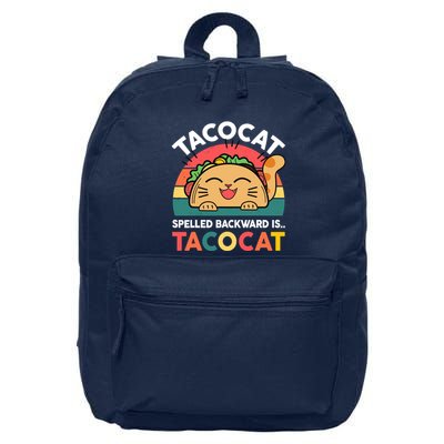Cinco De Mayo Taco Cat Spelled Backwards Tacocat 16 in Basic Backpack