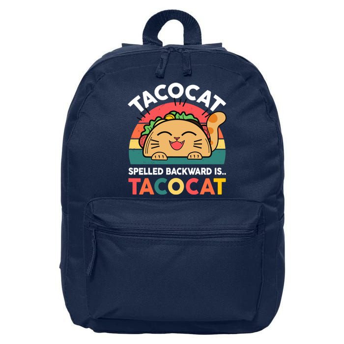 Cinco De Mayo Taco Cat Spelled Backwards Tacocat 16 in Basic Backpack