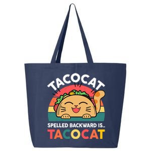 Cinco De Mayo Taco Cat Spelled Backwards Tacocat 25L Jumbo Tote