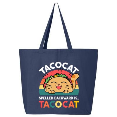 Cinco De Mayo Taco Cat Spelled Backwards Tacocat 25L Jumbo Tote