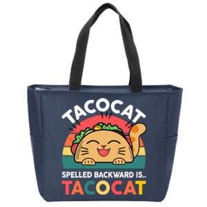 Cinco De Mayo Taco Cat Spelled Backwards Tacocat Zip Tote Bag