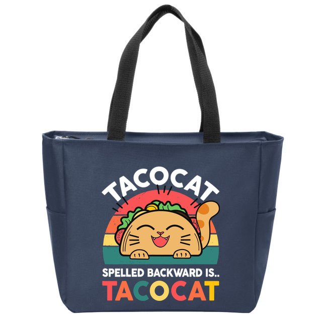 Cinco De Mayo Taco Cat Spelled Backwards Tacocat Zip Tote Bag