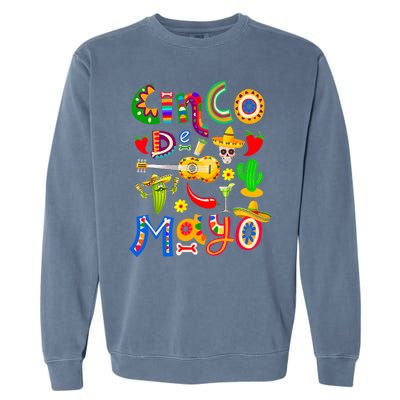 Cinco De Mayo 5 De Mayo Mexican Fiesta Garment-Dyed Sweatshirt