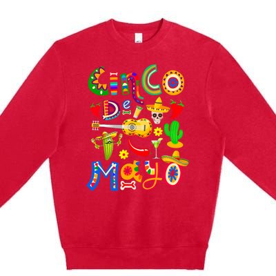 Cinco De Mayo 5 De Mayo Mexican Fiesta Premium Crewneck Sweatshirt