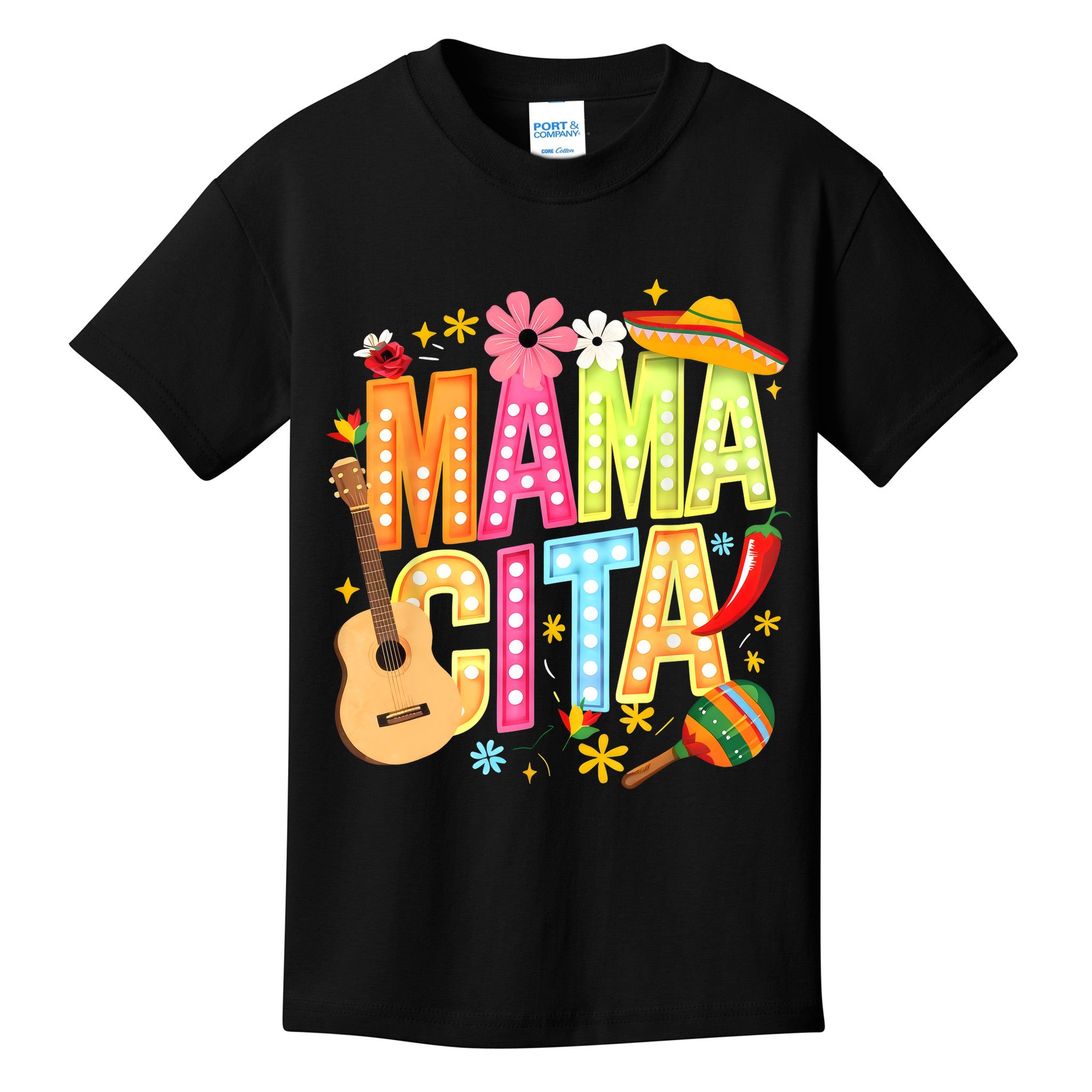 Cinco De Mayo Mamacita Mexican Mama Cita Women Mother's Day  Kids T-Shirt