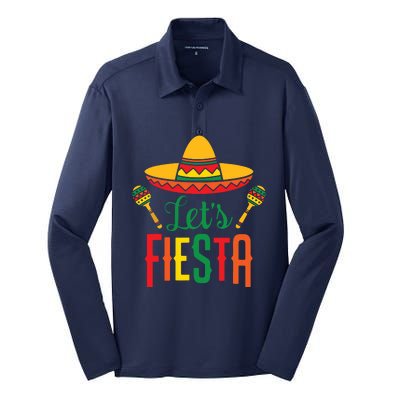 Cinco De Mayo Lets Fiesta Squad 5 De Mayo Mexican Fiesta Silk Touch Performance Long Sleeve Polo