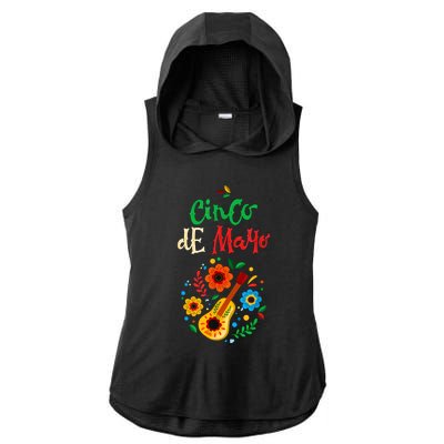 Cinco De Mayo Lets Fiesta Squad 5 De Mayo Mexican Fiesta Ladies PosiCharge Tri-Blend Wicking Draft Hoodie Tank