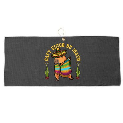 Cinco De Mayo Capybaras Mexican Capybara Women Large Microfiber Waffle Golf Towel